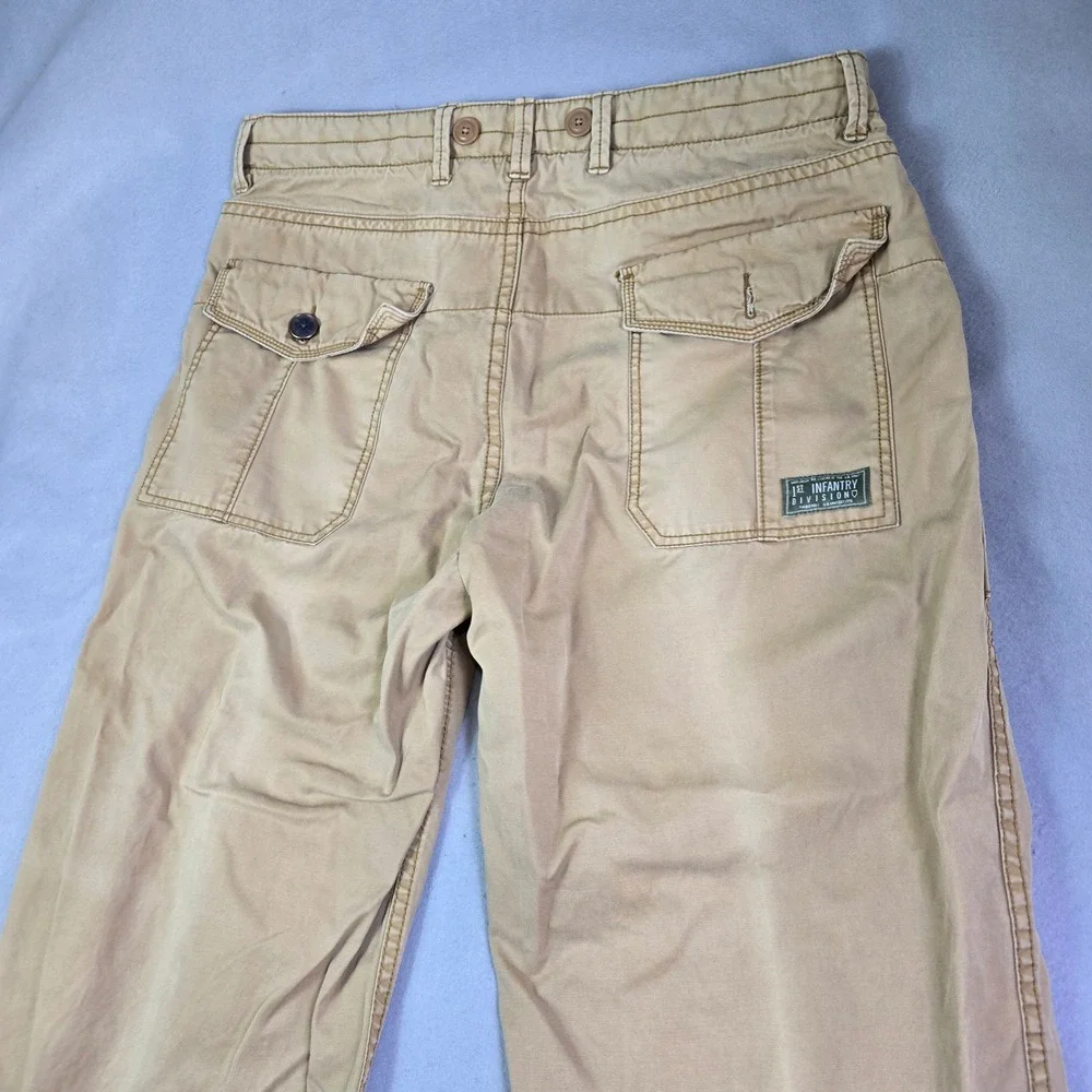 US Army 1st Infantry Division Pants Mens 38x32 (37x30) Khaki Military Utility